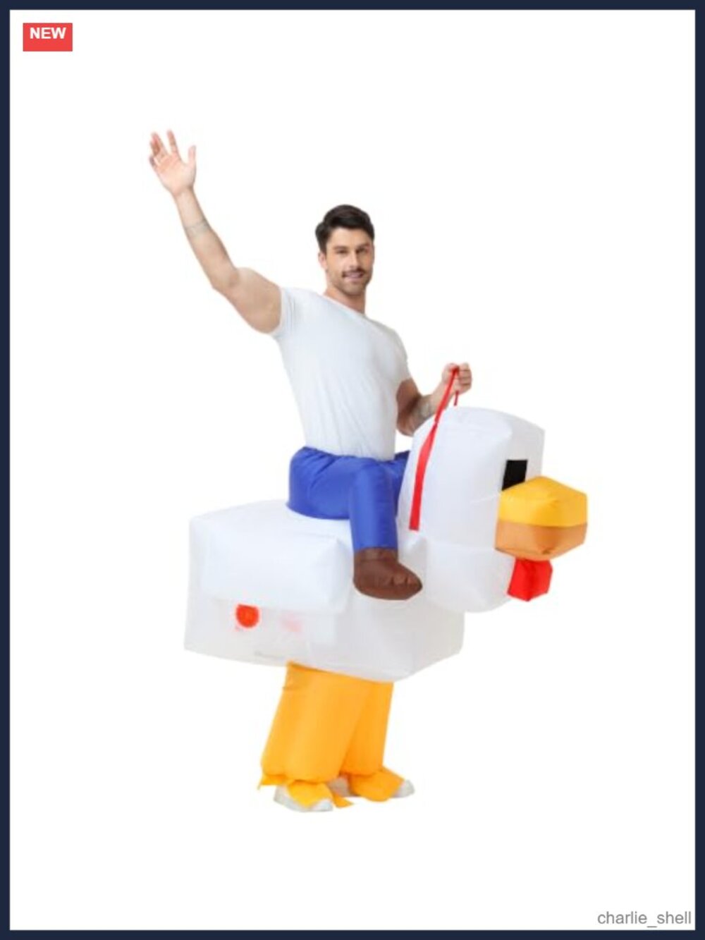 Funny Inflatable Chicken Costume Adult Halloween Blow Up Party